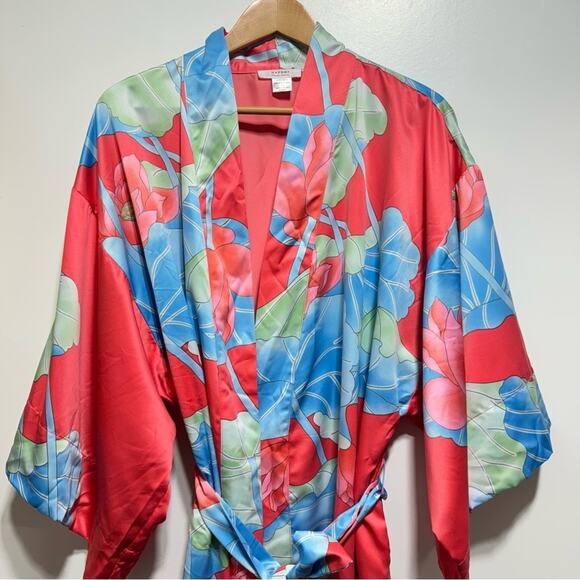 NATORI PRIVATE LUXURIES Liam Kimono Sleeve Long Robe Size L NWT Multicolored - Picture 5 of 8